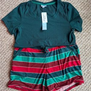 NWT LuLaRoe Dream Carol Short Pajama Set New in Bag